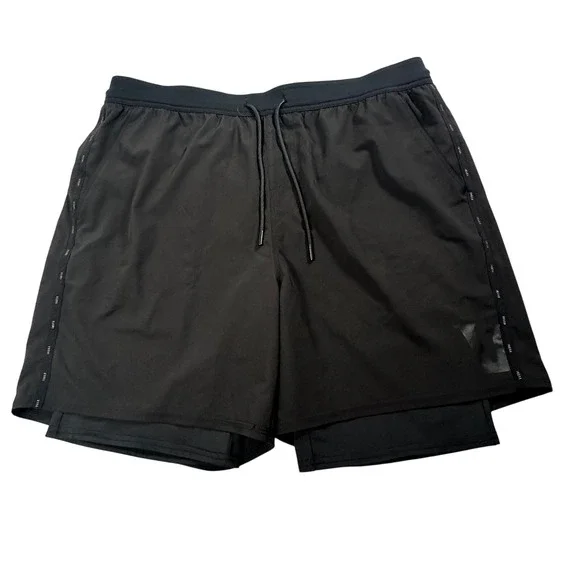 Vuori Shorts Mens XL‎ Black Fullerton Lined 2 In 1 Active Gym Training Stretch - Picture 3 of 10